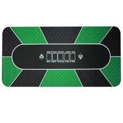 Tapis de poker NO LIMIT VERT - jersey néoprène - 180 x 90 cm – 10 joueurs - tapis de poker - Rouge et Noir