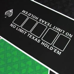 Tapis de poker NO LIMIT VERT - jersey néoprène - 180 x 90 cm – 10 joueurs - tapis de poker - Rouge et Noir