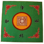 Tapis Mahjong 80x80 cm - jeu traditionnel jeu de mah - jong - Rouge et Noir
