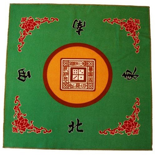 Tapis Mahjong 80x80 cm - jeu traditionnel jeu de mah - jong - Rouge et Noir