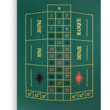 Tapis Roulette drap DN - PM 100x60 - jeu de casino tapis de roulette - Rouge et Noir