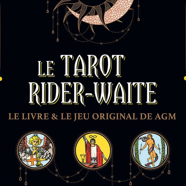 Tarot div - Coffret Rider Waite - Le livre et le jeu original - jeu divinatoire - Rouge et Noir