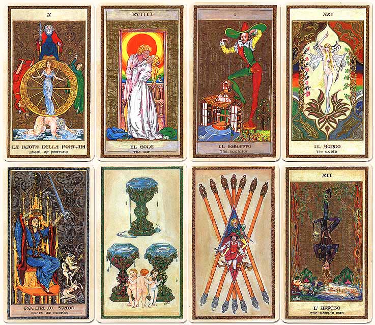 Tarot Divinatoire - Roméo et Juliette - jeu divinatoire TAROT - Rouge et Noir