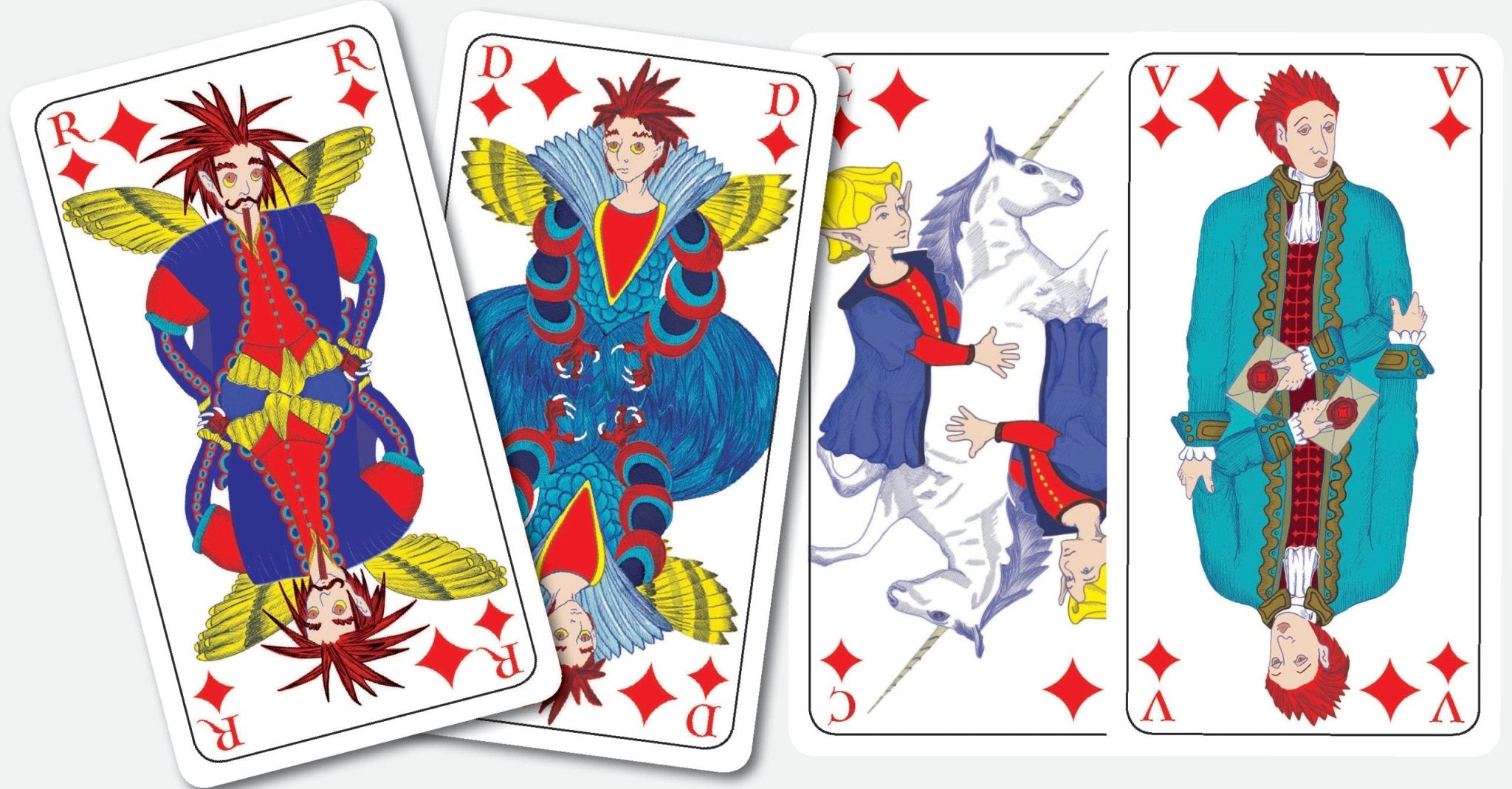 Tarot - Le Fabuleux - jeu de cartes jeu de tarots à jouer - Rouge et Noir