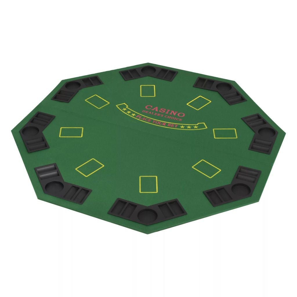 Top Poker octogonal - tapis de poker - Rouge et Noir