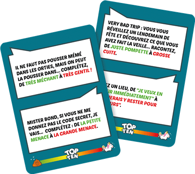 Top Ten - Jeu de plateau ambiance - Rouge et Noir