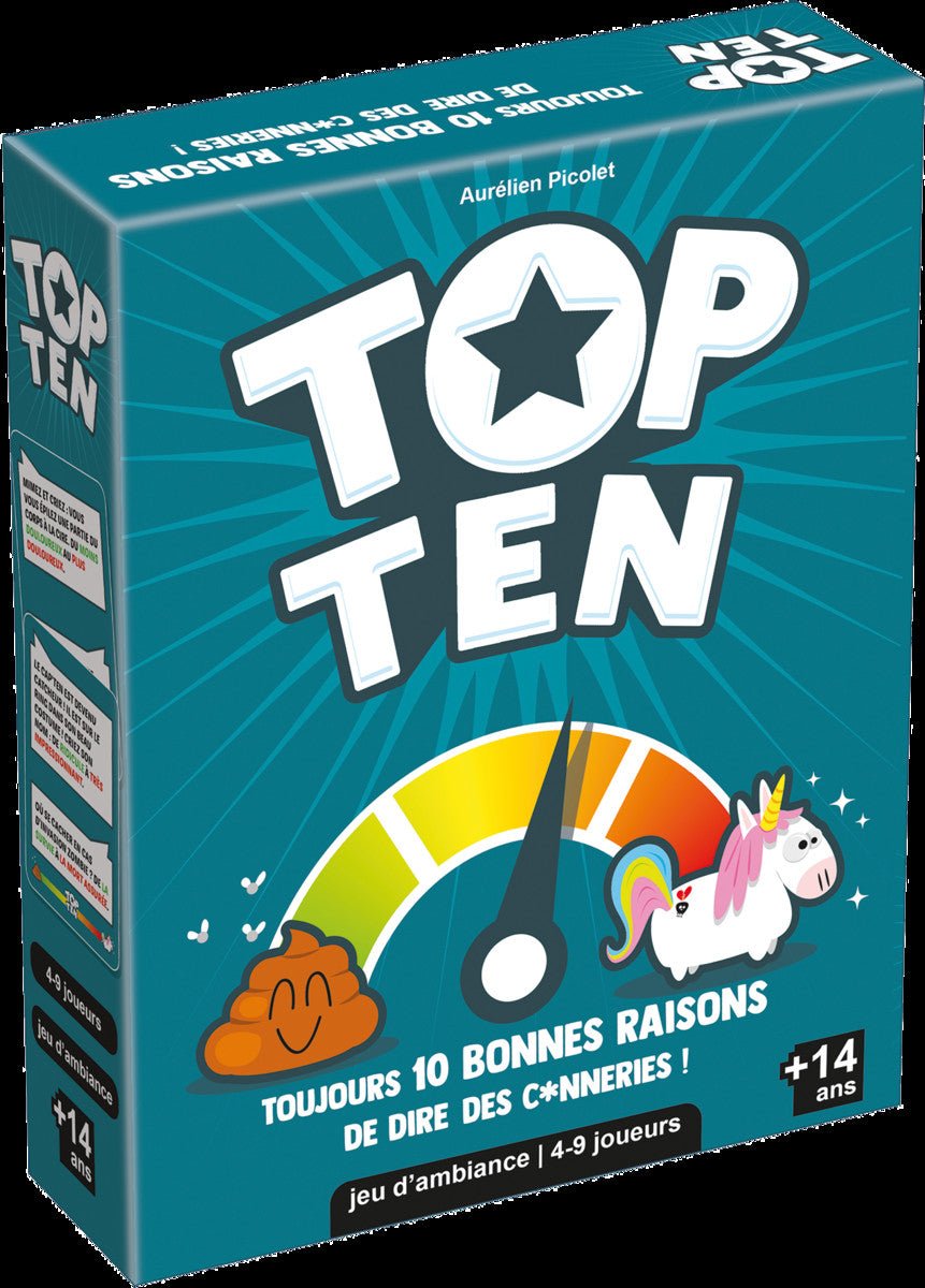 Top Ten - Jeu de plateau ambiance - Rouge et Noir