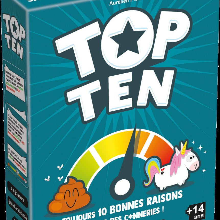 Top Ten - Jeu de plateau ambiance - Rouge et Noir