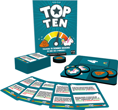 Top Ten - Jeu de plateau ambiance - Rouge et Noir