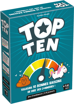 Top Ten - Jeu de plateau ambiance - Rouge et Noir