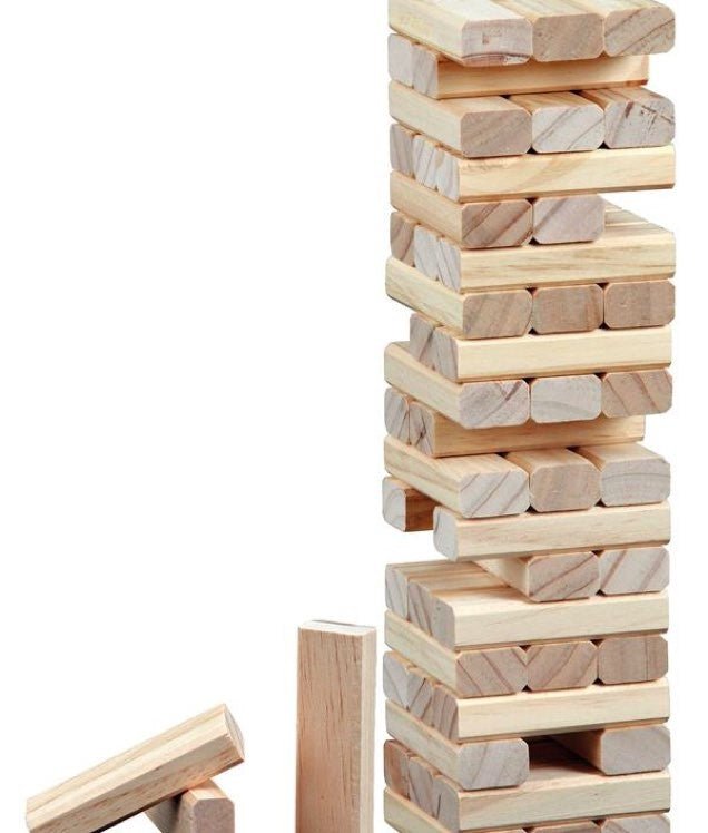 Tour Jenga PH - Jeu d'adresse en bois - Rouge et Noir