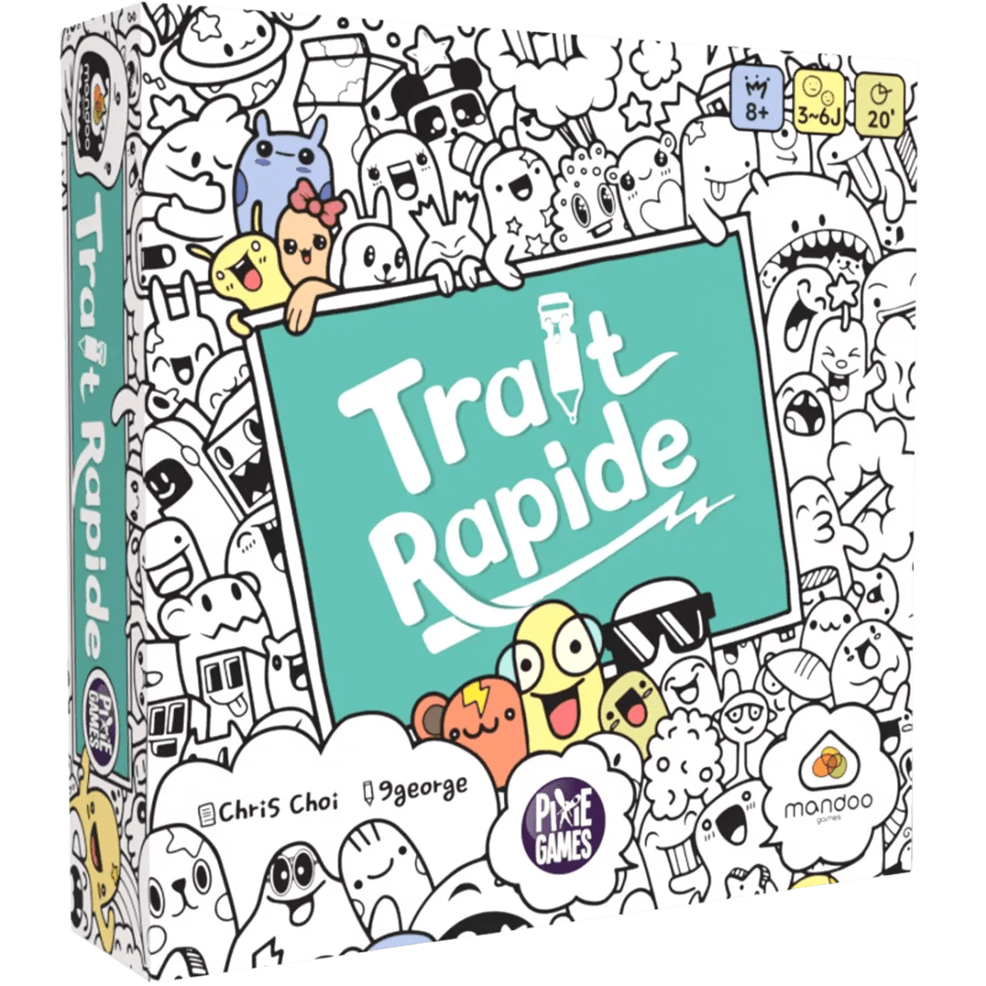 Trait Rapide - Jeu de plateau d'ambiance et de vivacité - Rouge et Noir