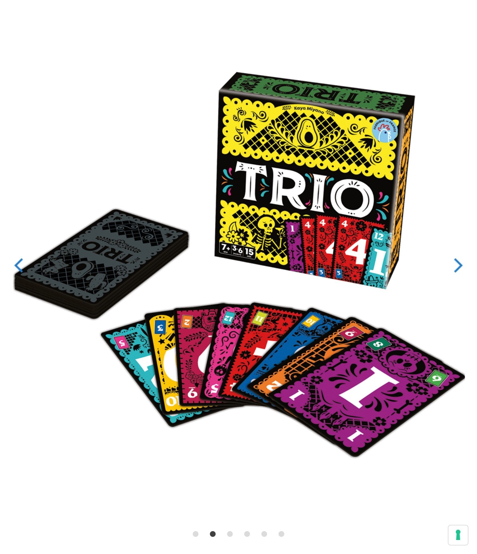 Trio - Jeu de plateau de stratégie d'ambiance enfants cadeau - 12a - Rouge et Noir