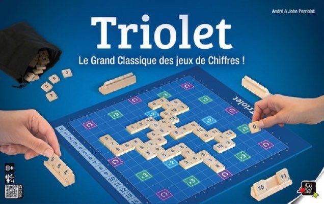 Triolet - Jeux de Lettres et de Chiffres - Rouge et Noir