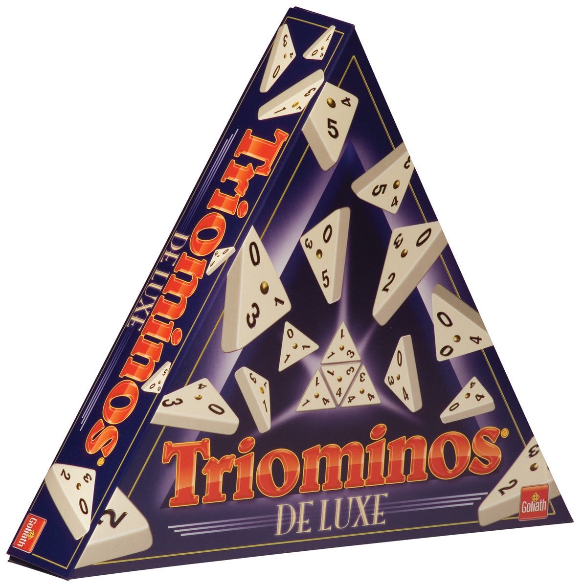 Triominos Luxe - jeu traditionnel jeu de dominos cadeau sénior - Rouge et Noir