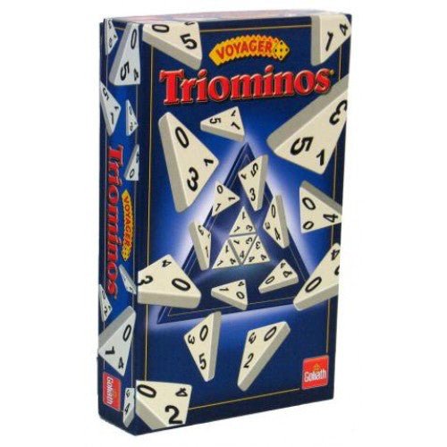 Triominos Travel - jeu traditionnel jeu de dominos - Rouge et Noir