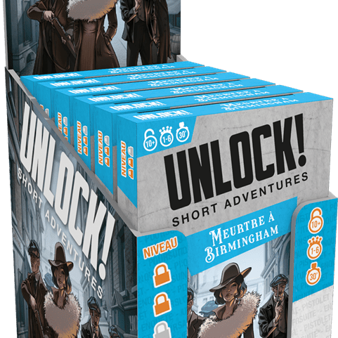 Unlock ! Short Adventures - Meurtre à Birmingham - Jeu de plateau de stratégie coopératif - Rouge et Noir