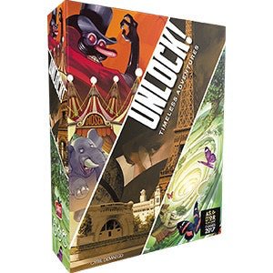 Unlock ! - Timeless adventures - Jeu de plateau de stratégie coopératif - Rouge et Noir