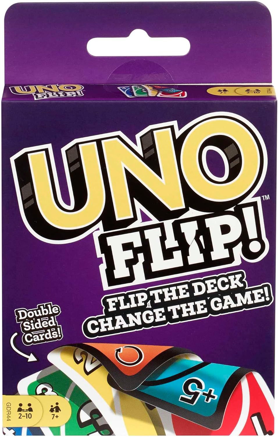 Uno Flip - Jeu de plateau d'ambiance et de vivacité enfants cadeau - 7a - Rouge et Noir