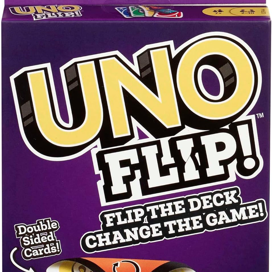 Uno Flip - Jeu de plateau d'ambiance et de vivacité enfants cadeau - 7a - Rouge et Noir