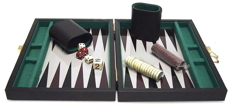 Backgammon de voyage magnétique - Vinyle noir