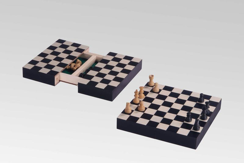 Jeu d'échecs de voyage en bois magnétique - Moderne