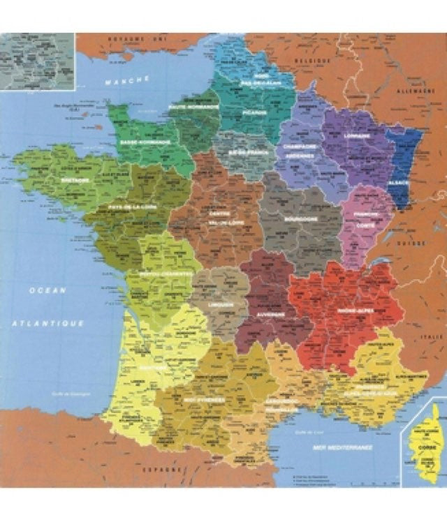 Puzzle MW - 100 p - Carte de France des départements
