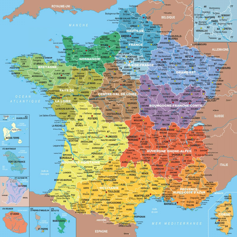 Puzzle MW - 24 p - Carte de France des Régions
