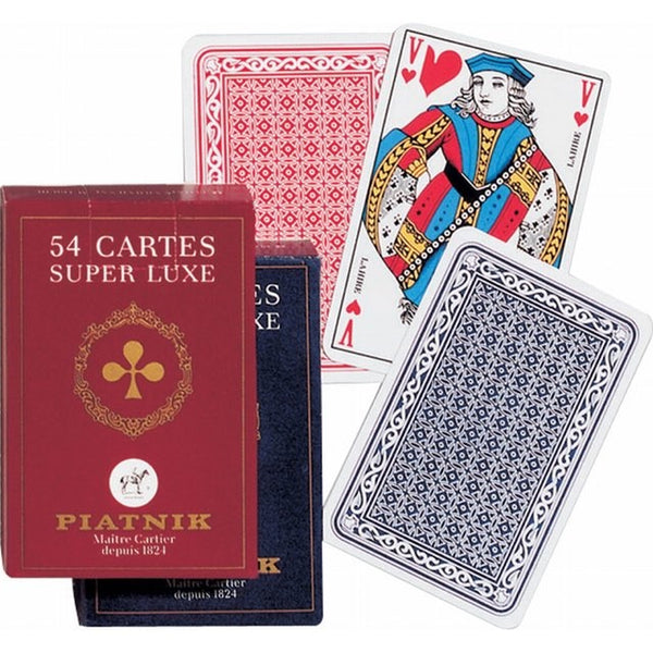 Coffret Bridge Luxe Argent - 2 jeux de 54 cartes cartonnées