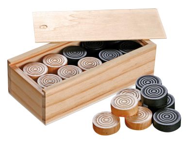 Pions de Dames / Backgammon en bois moulurés - 30 mm