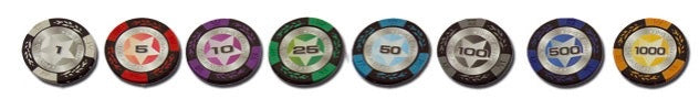 Rouleau de jetons Poker Club - Argile 14 gr (par 20 jetons)
