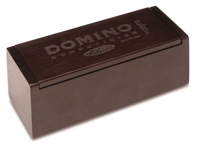Dominos Compétition - Double 6 - Plumier bois foncé