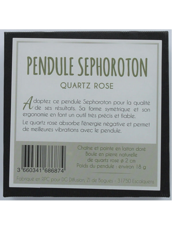 Pendule Sephoroton - Quartz Rose