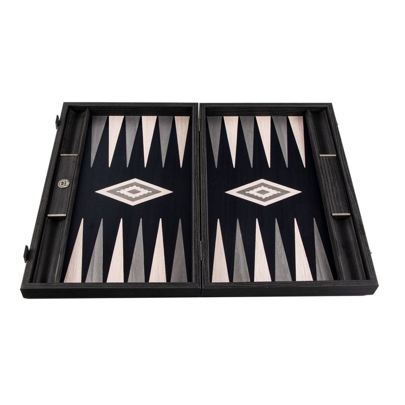 Backgammon chêne  - Gris