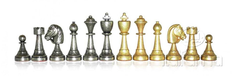 Pièces d'échecs en métal - Staunton - MM