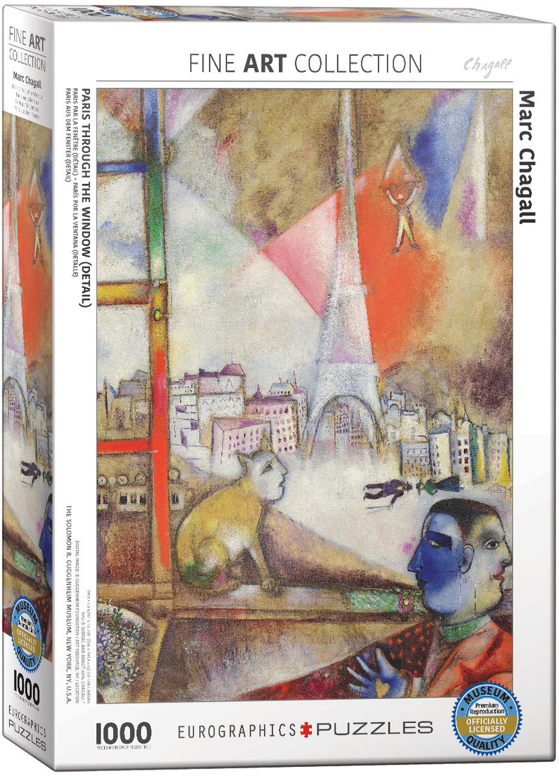 Puzzle Eurographics - 1000 p - Paris à travers la fenêtre - Chagall