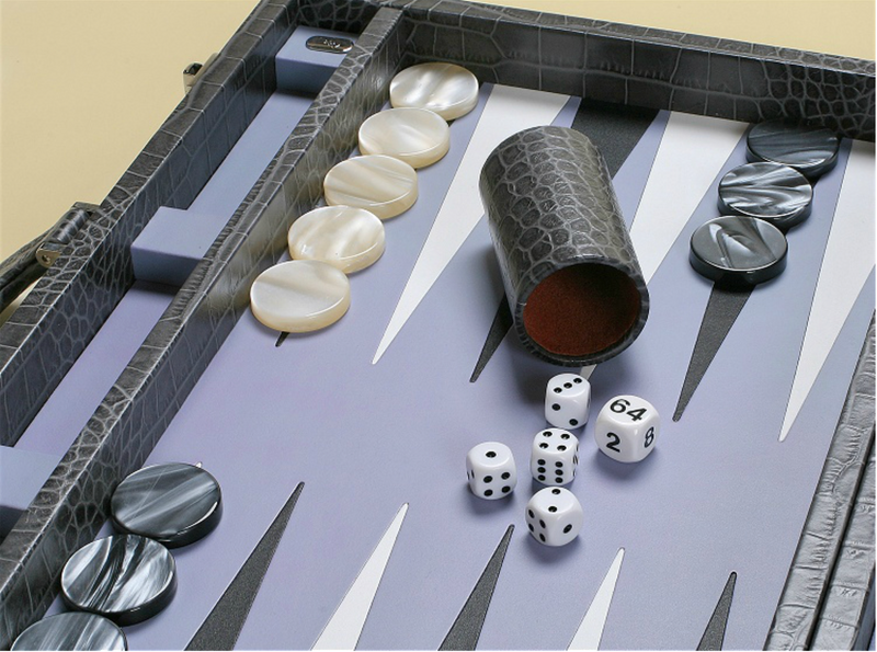 Pions de backgammon en acetate nacrés