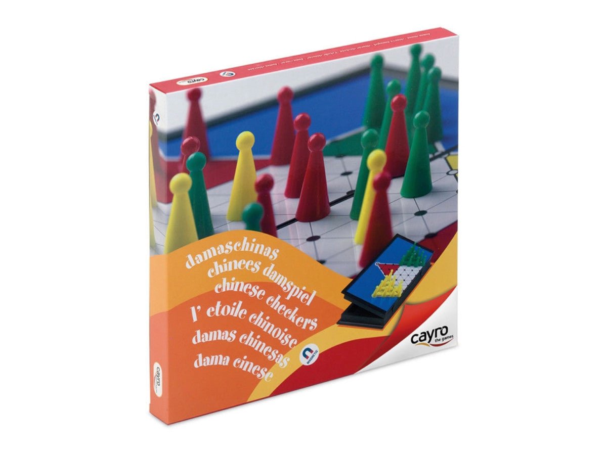 Dames chinoises voyage - plastique GM - jeu traditionnel jeu de dames chinoises jeu de voyage - Rouge et Noir