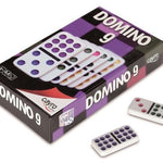 Dominos double 9 couleur - jeu traditionnel jeu de dominos - Rouge et Noir