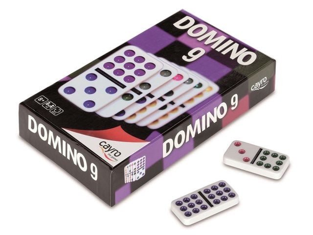 Dominos double 9 couleur - jeu traditionnel jeu de dominos - Rouge et Noir