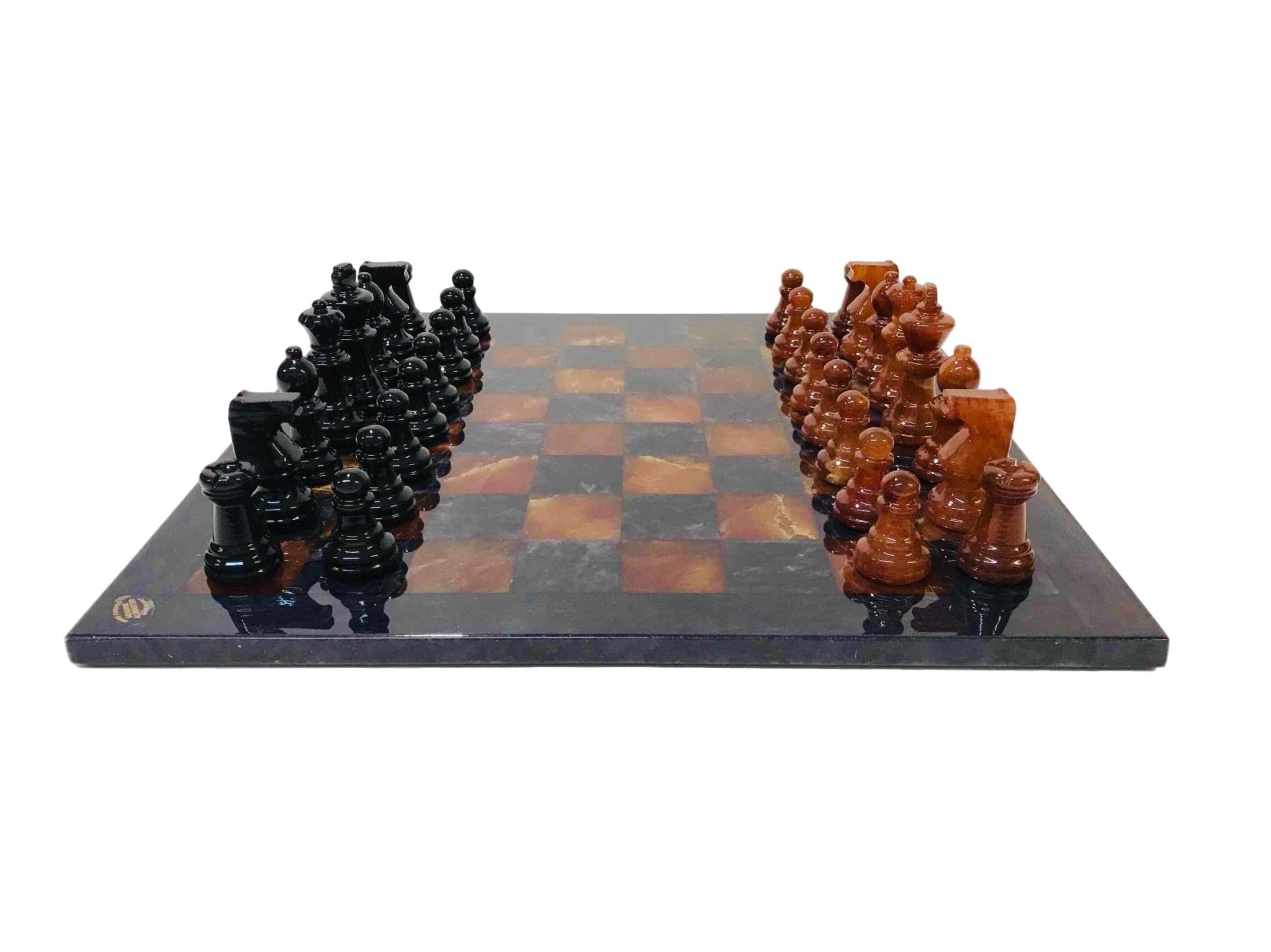 Ensemble jeu d'échecs - Agathe - Scali - ensemble d'échecs classique et décoratif - Rouge et Noir