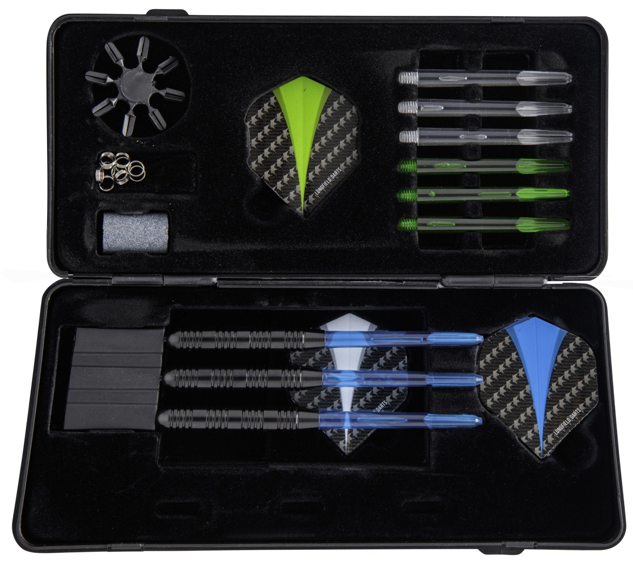 Fléchettes Brass Blackcoated - Coffret Cadeau - Fléchettes acier - Rouge et Noir