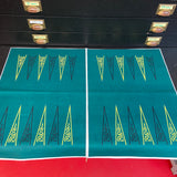 Tapis de jacquet Alcanthara - accessoire de backgammon - Rouge et Noir