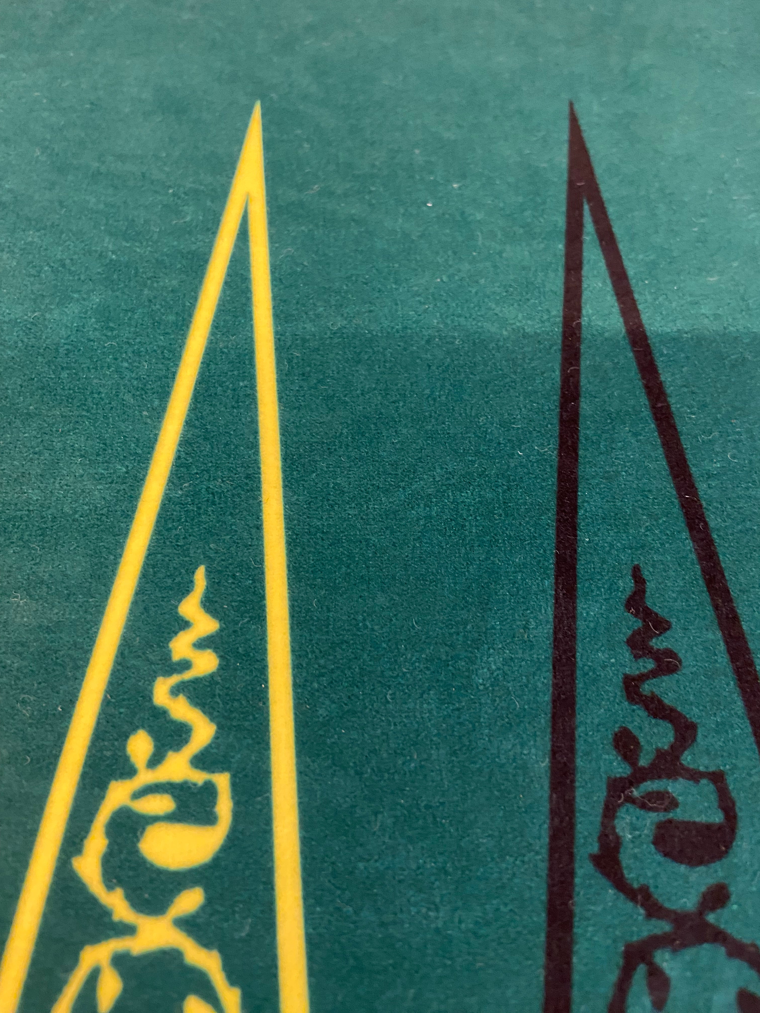 Tapis de jacquet Alcanthara - accessoire de backgammon - Rouge et Noir