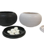 Pierres de go biconvexes plastique - Bols plastique - accessoire jeu de go - Rouge et Noir