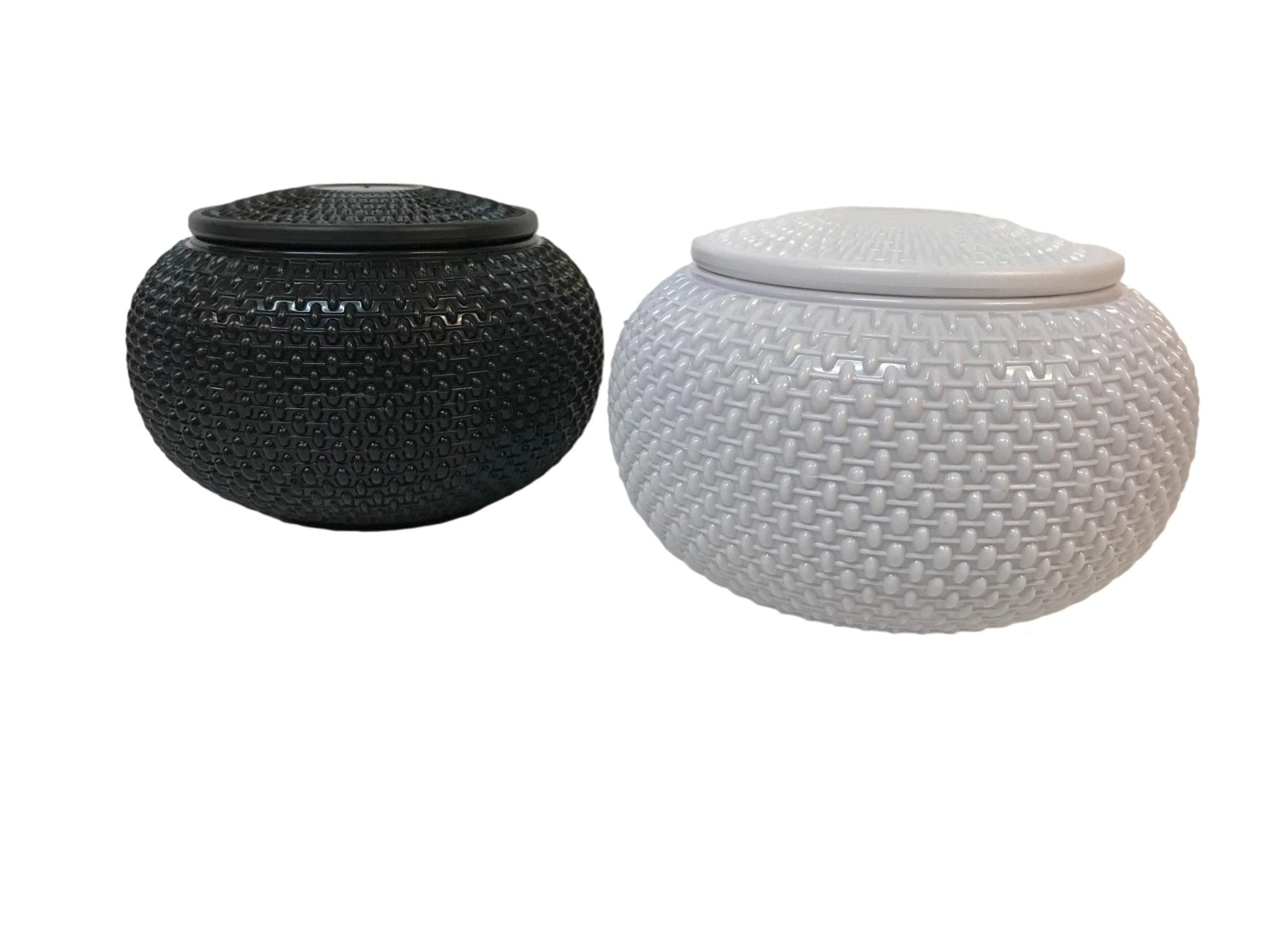 Pierres de go biconvexes plastique - Bols plastique - accessoire jeu de go - Rouge et Noir