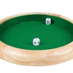 Piste bois naturel - 34 cm - LN - jeu de dés piste de dés - Rouge et Noir