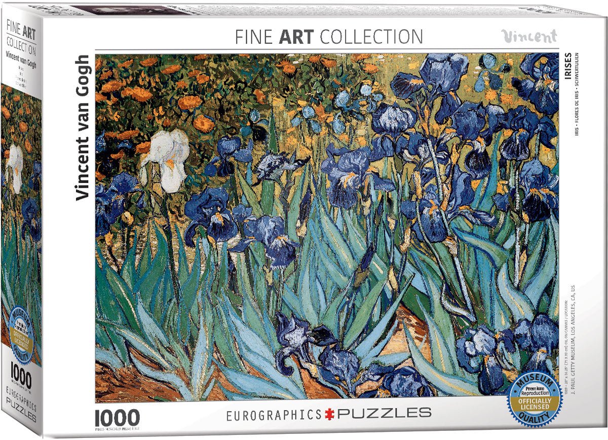 Puzzle Eurographics - 1000 p - Iris - Vincent Van Gogh - Puzzle en carton - Rouge et Noir
