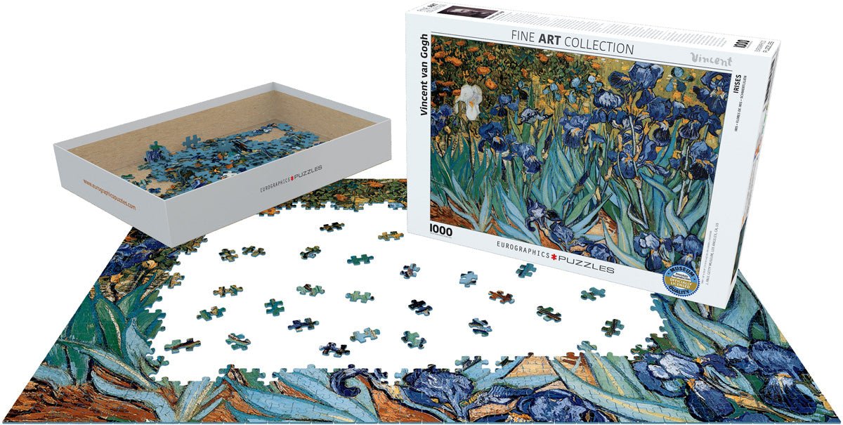 Puzzle Eurographics - 1000 p - Iris - Vincent Van Gogh - Puzzle en carton - Rouge et Noir