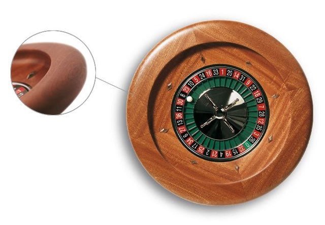 Roulette Acajou - 50 cm - roulette simple en bois - Rouge et Noir